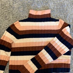 Striped Mock Neck Top
